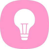 Light Bulb Glyph Curve Icon Design vector