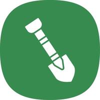 Shovel Glyph Curve Icon Design vector