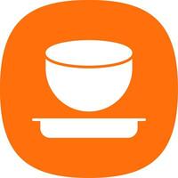 Bowl Glyph Curve Icon Design vector
