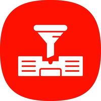 Mail Glyph Curve Icon Design vector