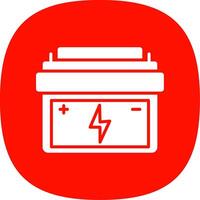 Battery Glyph Curve Icon Design vector