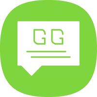 Message Glyph Curve Icon Design vector