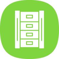 Makeup Container Glyph Curve Icon Design vector