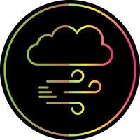 Windy Line Gradient Due Color Icon Design vector