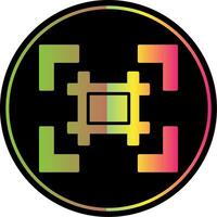 Grid Glyph Due Color Icon Design vector