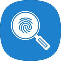 Magnifying Glass Glyph Curve Icon Design vector
