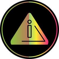 Alert Glyph Due Color Icon Design vector