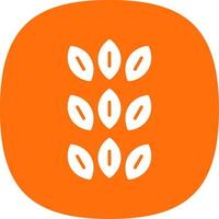Sesame Glyph Curve Icon Design vector