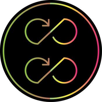 infinito línea degradado debido color icono diseño vector