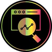 Web Monitoring Glyph Due Color Icon Design vector