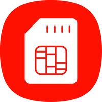 Sd Card Glyph Curve Icon Design vector