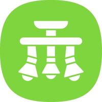 Spotlight Glyph Curve Icon Design vector
