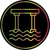 Bridge Line Gradient Due Color Icon Design vector