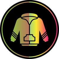 Hoodie Glyph Due Color Icon Design vector