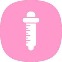 Pipette Glyph Curve Icon Design vector