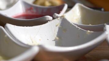 An empty dirty plate with a fork. video