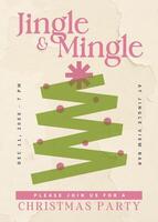 Jingle and Mingle Christmas Party Invitation Card Template 