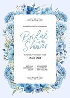 Floral Theme Bridal Shower Greeting Card template