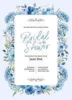 Floral Theme Bridal Shower Greeting Card template