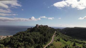 ville de sesimbra le Portugal aérien vue video