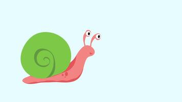 Garten Schnecke kriechen 2d Animation 2d Animation video