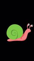 Garten Schnecke kriechen 2d Animation Vertikale auf Alpha Kanal 2d Animation video