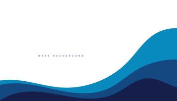 Abstract transparent blue wave presentation background vector