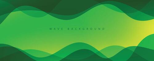 Abstract transparent green wave presentation background vector