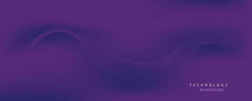 Purple background with flowing wave lines. Futuristic technology concept. illustration vector