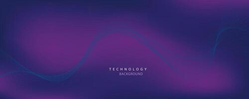 Purple background with flowing wave lines. Futuristic technology concept. illustration vector