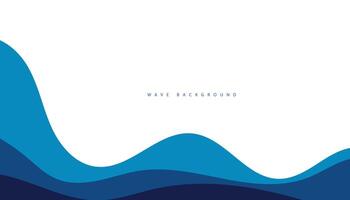 Abstract transparent blue wave presentation background vector