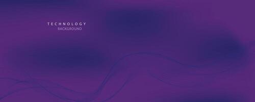 Purple background with flowing wave lines. Futuristic technology concept. illustration vector