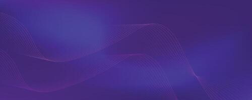 Purple background with flowing wave lines. Futuristic technology concept. illustration vector