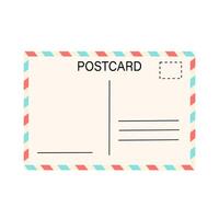 Blank postcard, post illustration isolated on white background vector