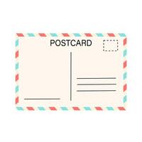 Blank postcard, post illustration isolated on white background vector