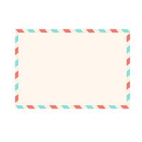 Blank postcard, post illustration isolated on white background vector