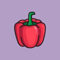 illustration Bell Pepper. design Bell Pepper Vegetable. Hot Spicy Bell Pepper Cartoon design illustration and icon for website, digital and print vector