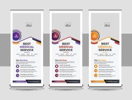 health care and medical agency roll up design, standee banner template, Minimal x Banner, Pull up banner, Modern medical roll up banner vector