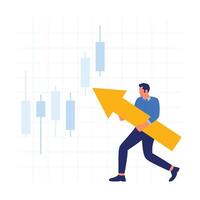 Business candle stick graph chart of stock market investment trading, bullish point, Trend of graph vector