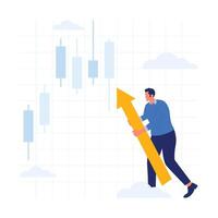 Futuristic of trend line, channel trend stock market concept vector