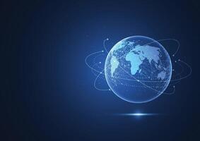 Global network connection. World map point and line composition concept of global business vector