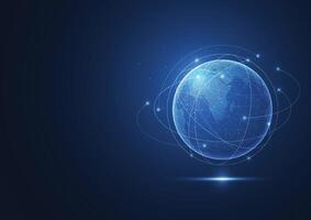 Global network connection. World map point and line composition concept of global business vector