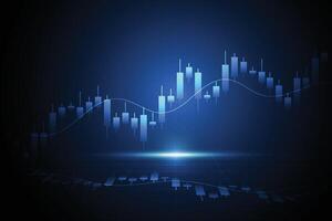 Business candle stick graph chart of stock market investment trading on white background design. Bullish point, Trend of graph vector