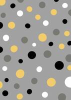 Scandi style hand painted polka dot pattern design vector