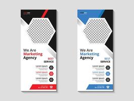 Business Marketing rollup banner design, corporate Business rollup banner Template Design. Digital Marketing Agency rollup banner design. vector