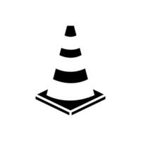 Traffic cone icon . Road token. Accident symbol. Crash logo. vector