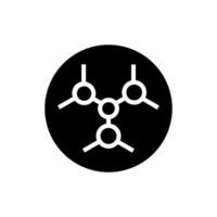 Molecule Icon . Chemistry illustration sign. Scientific symbol. Chemical bonds logo. vector