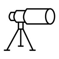 Telescope Line Icon Design vector