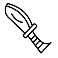 icono de línea de cuchillo vector