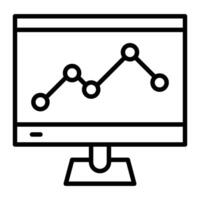 Data Insight Line Icon vector